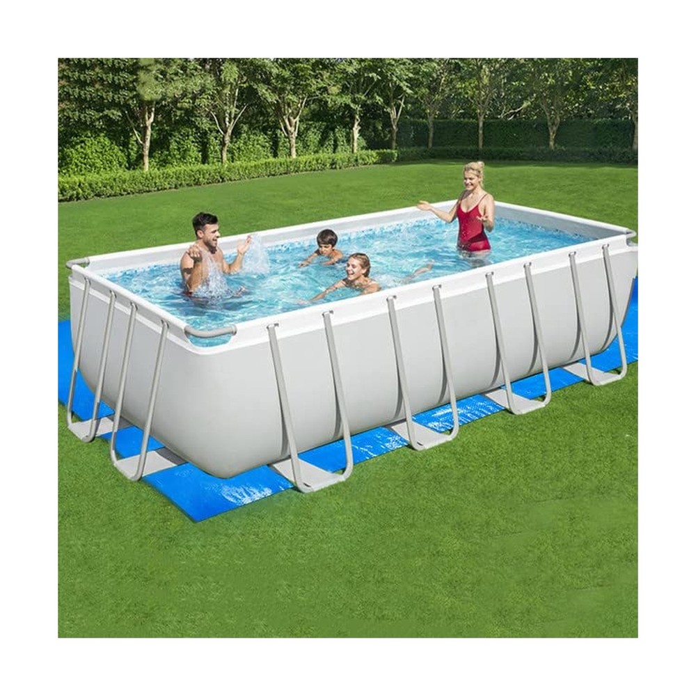 10x6.7Ft Rectangular Frame Pool Ground Cloths, Waterproof PE Swimming Pool Li...