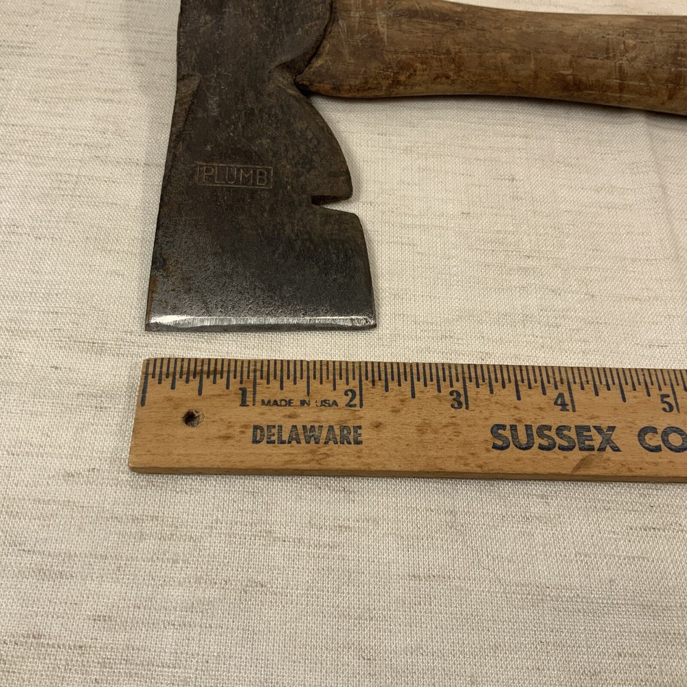 VINTAGE PLUMB CARPENTER'S HATCHET OCTAGONAL HAMMER w/ NAIL PULLER Tool