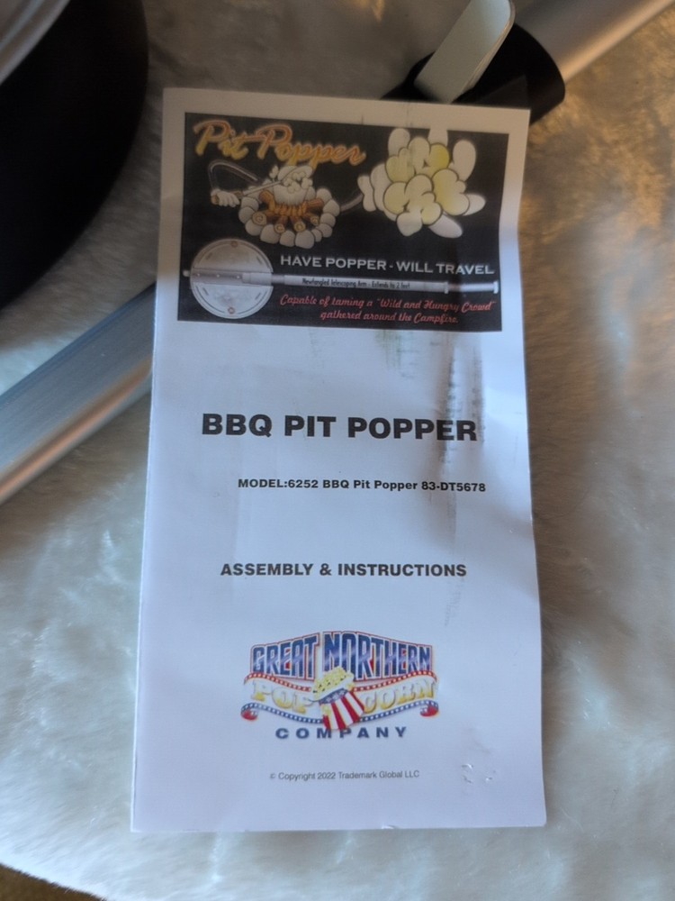 Great Northern Popcorn Company Pit Popper, Extending Handle, With Box