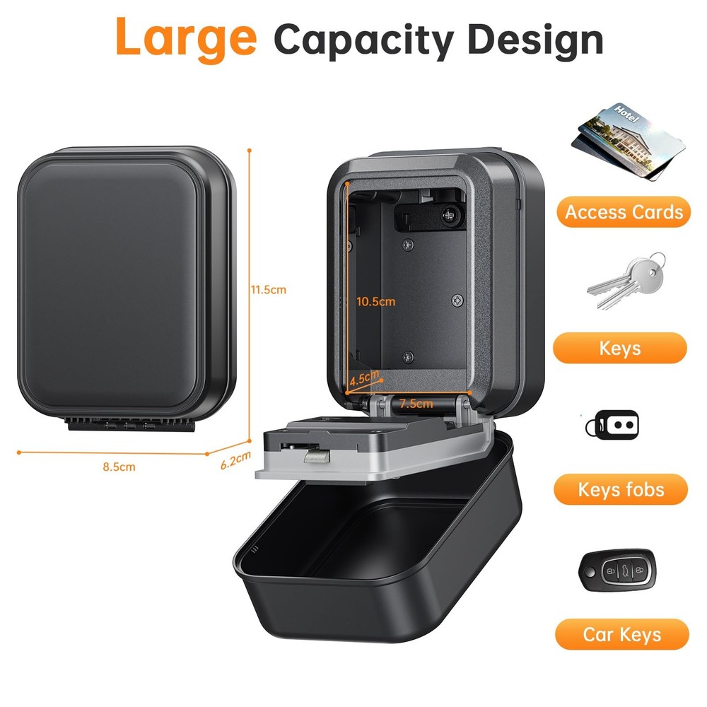 Smart Key Lock Box - Bluetooth APPTuya APP Control PIN Code, IP65 Weatherpro...