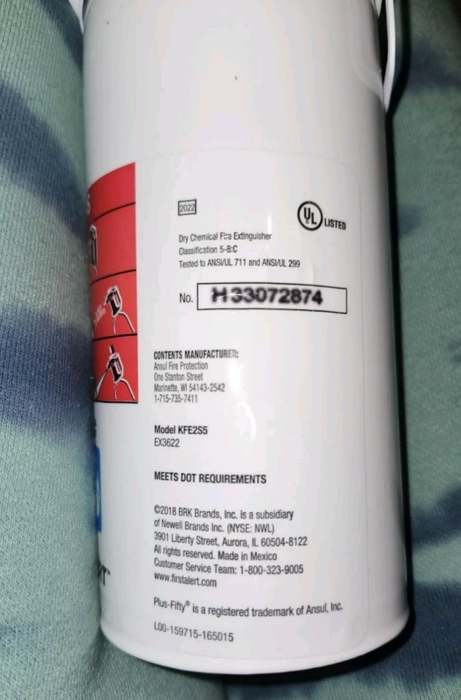 First Alert Kitchen Fire Extinguisher