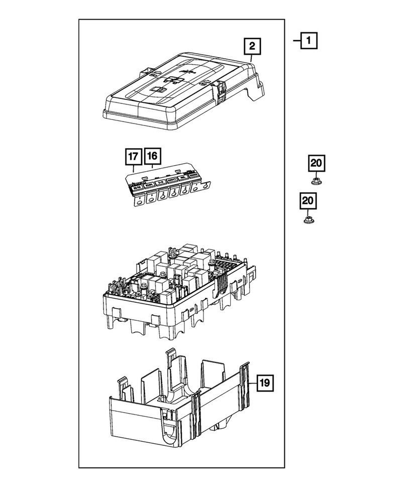 Genuine Mopar Z Case Fuse Array 68368854AA
