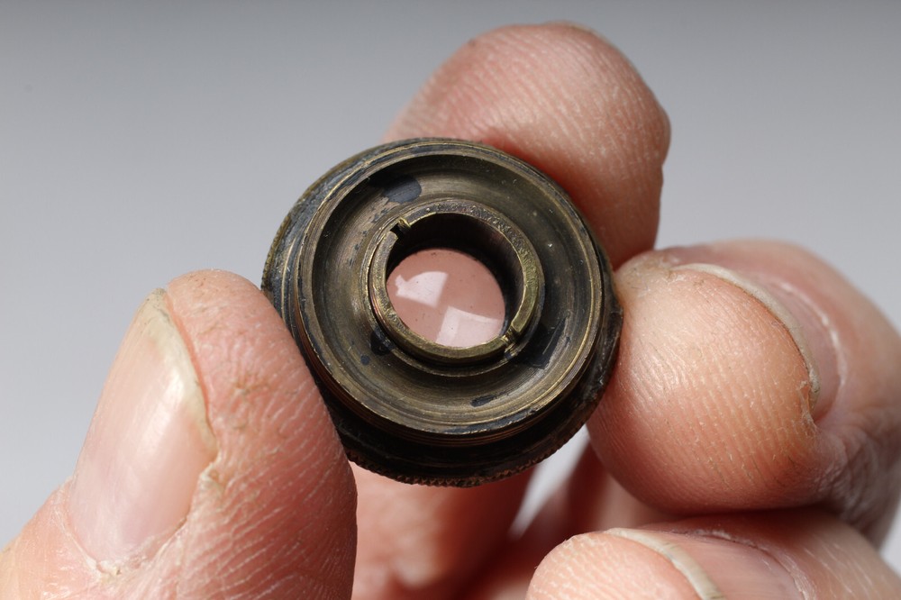 UNBRANDED POCKET MICROSCOPE NICKLED BRASS WORKS VERY POWERFUL