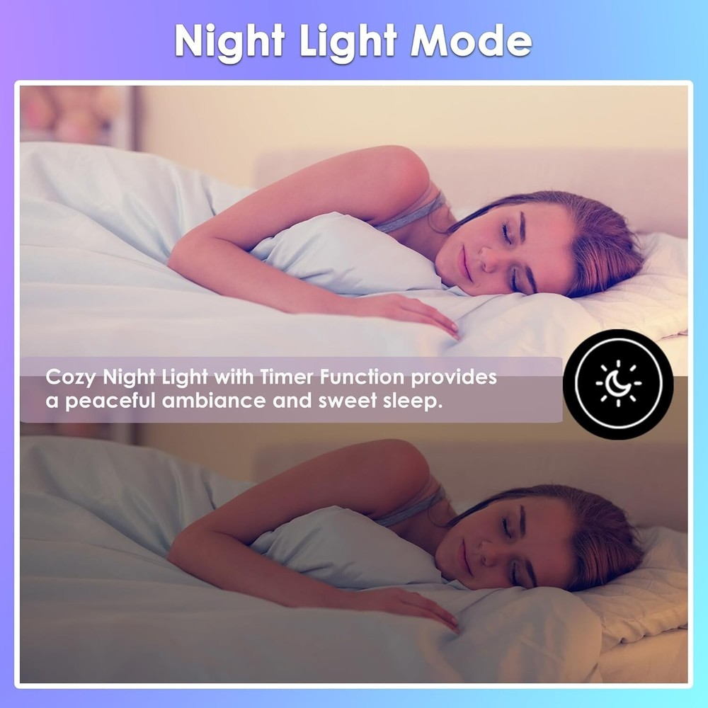 2-Pack Color Changing Light Bulb with Remote Control A19 E26 8W 30 Colors RGB