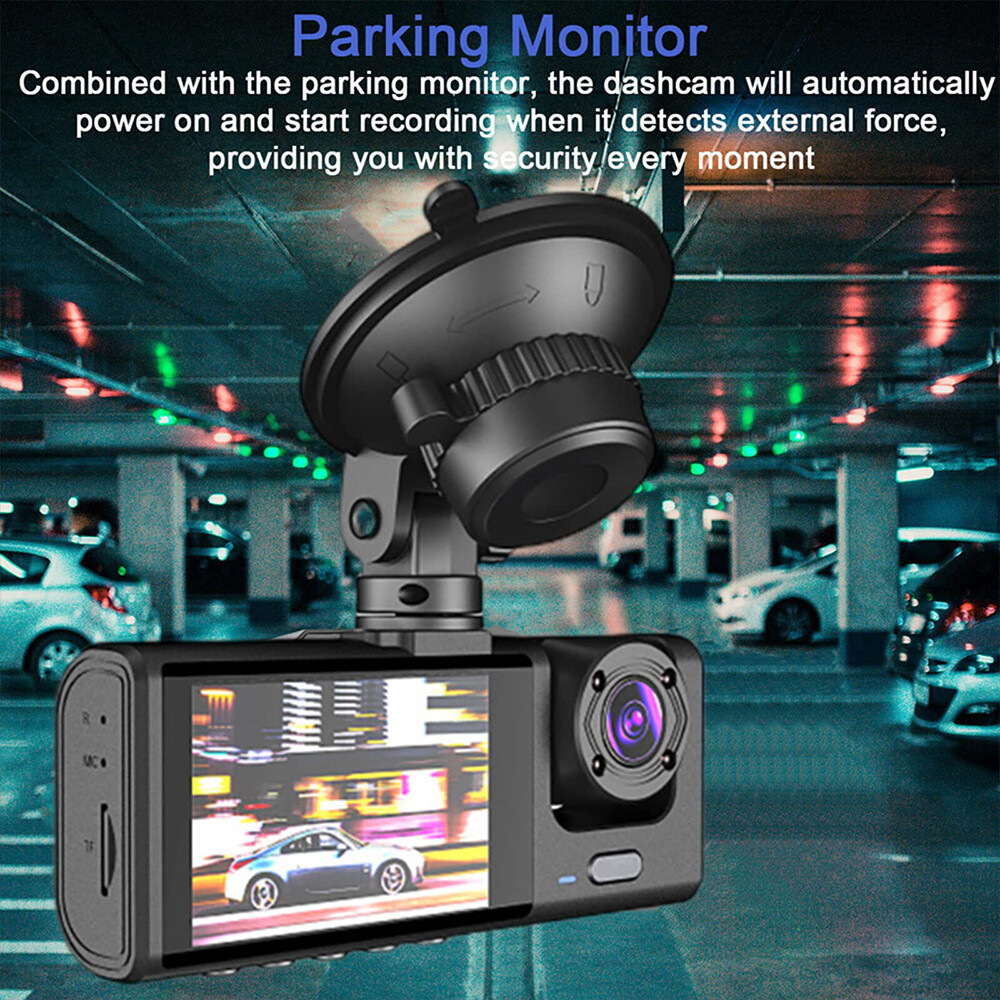32GB Dash Cam for Car Security Camera Front & Rear & Inside Vehicle Dash Camera