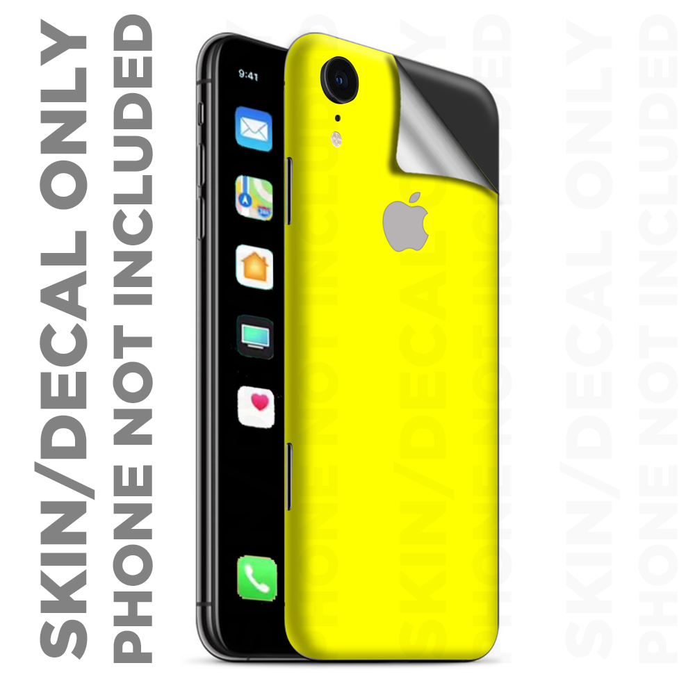 Skins Decal Wrap for Apple iPhone XR - Bright Yellow