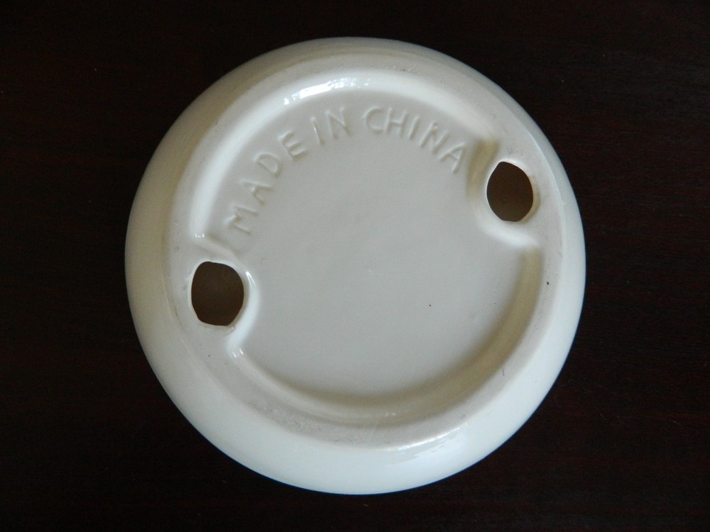 CERAMIC Easter 6 Egg Plate Round Hand Painted Floral Easter Eggs Pattern Platter