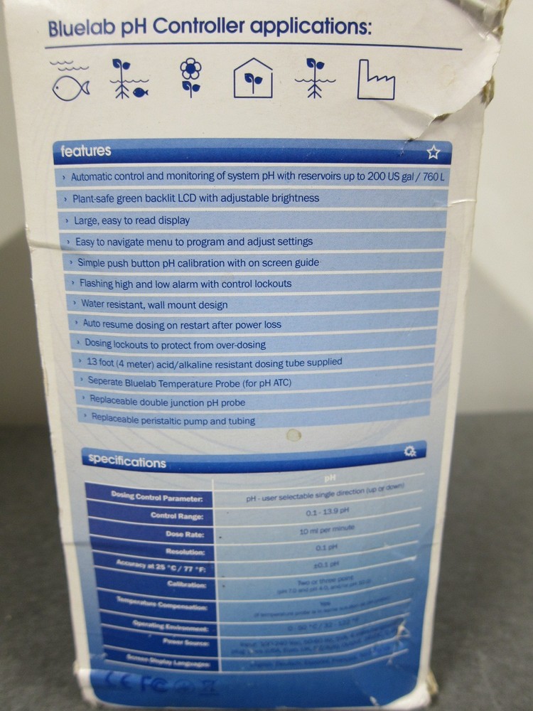 Bluelab pH Controller monitor automatic pH Dosing - NEW IN OPEN BOX