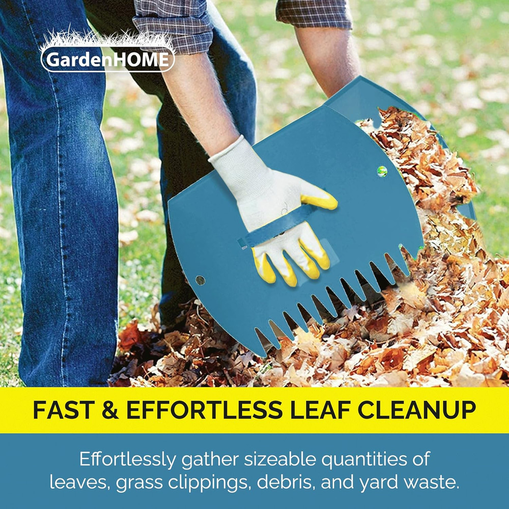 Leaf Scoops Hand Rakes, Large Leaf Grabbers for Yard Work and Garden Use, Clear