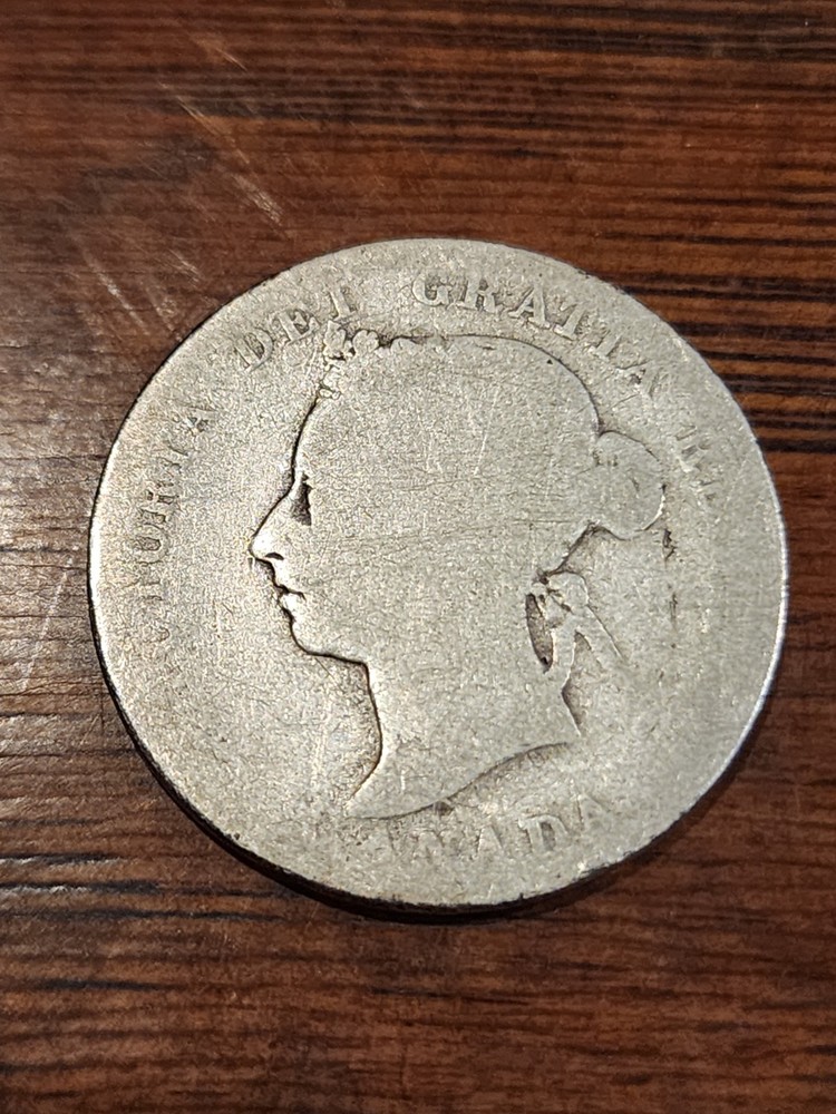 1892 Canada 25 Cents Silver Coin