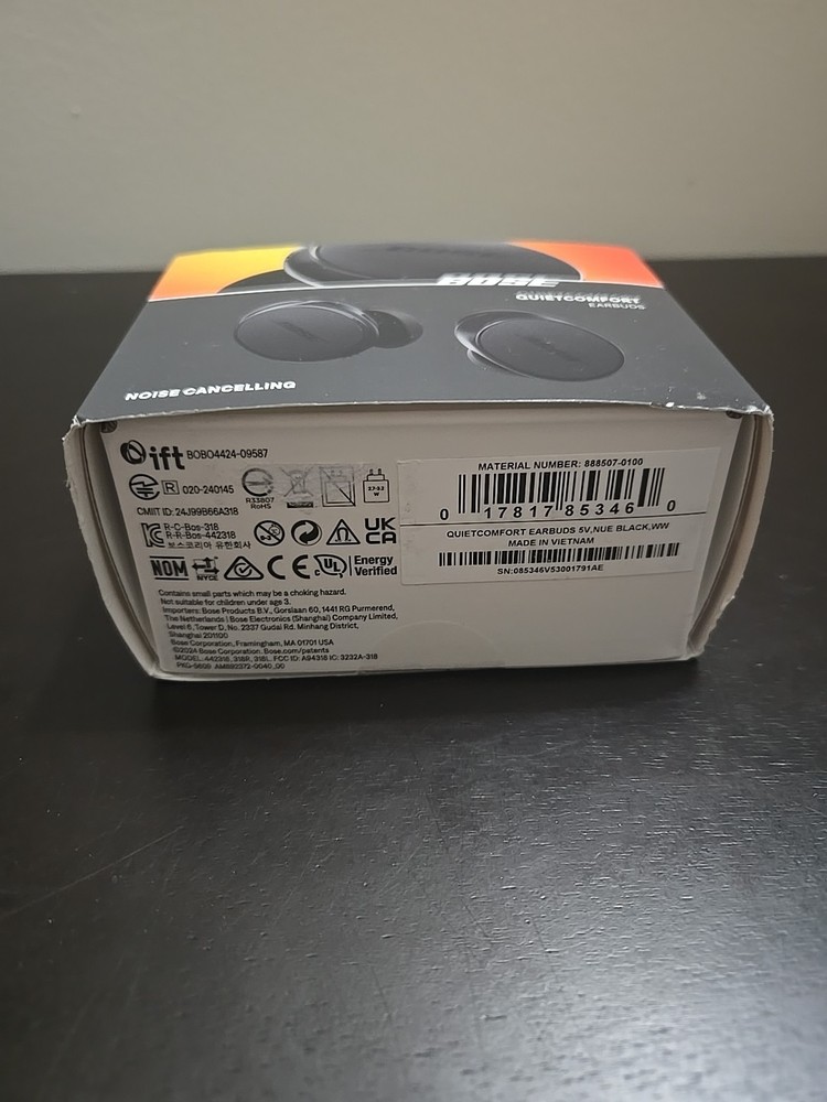 Bose QuietComfort Bluetooth Earbuds - Nue Black - SEALED