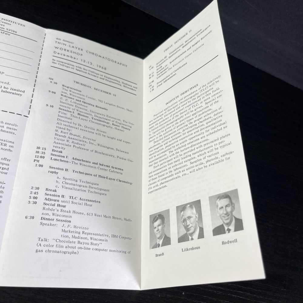 VTG Store Catalog Engineering Institute 4th Chromatography Thin Layer 1968