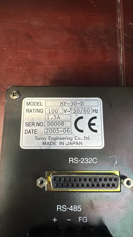 MINT CONDITIO TORAY Oxygen Analyzer MP-30-D *EXPRESS SHIPPING AVAILABLE