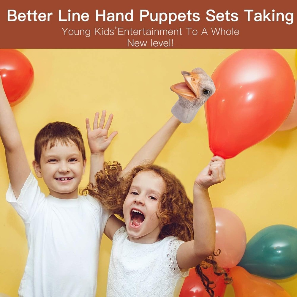 Multi-Age Soft Latex Ostrich Puppet - Fun Role Play and Educational Tool