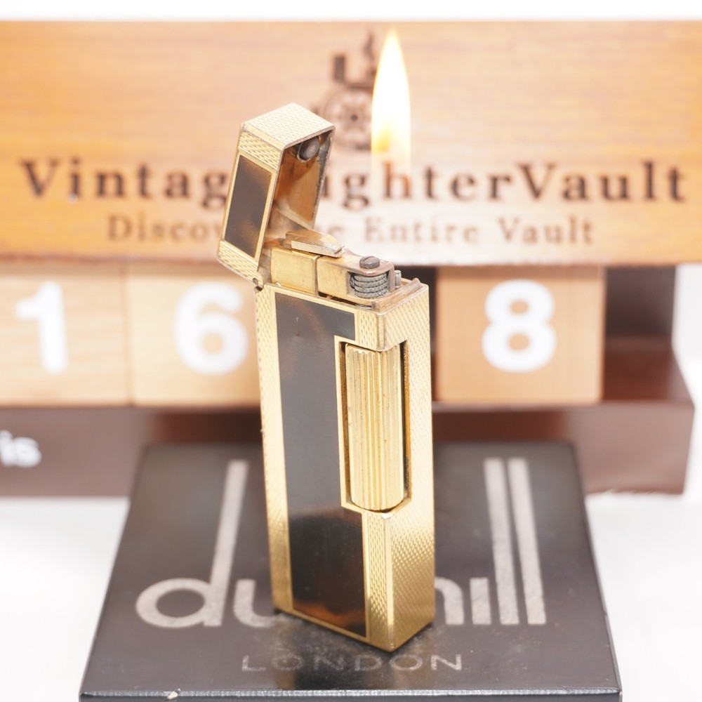 Dunhill RollerGas Lighter Brown Shell _Ultrasonically Cleaned_Working