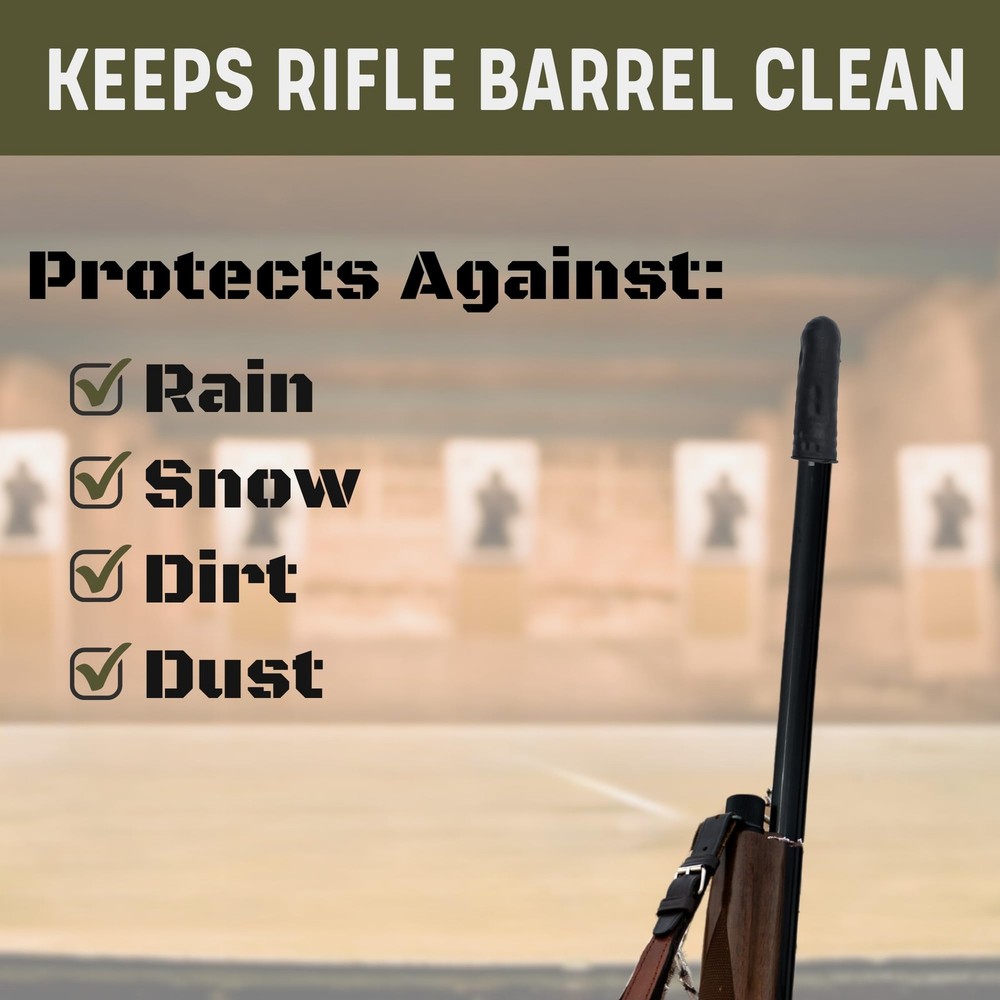 VALUE PLUS 65 Rifle Muzzle Covers - Barrel Cover - All One Size, Black