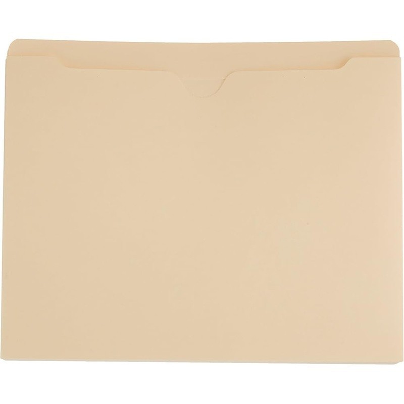 100 Pack Manila File Jackets Letter Size Document Holders Secure Storage New