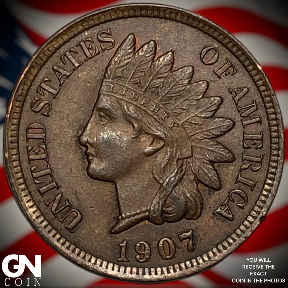 1907 Indian Head Cent Penny X1943