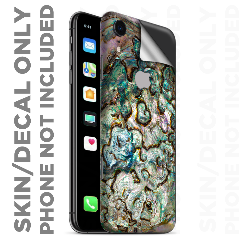 Skins Decal Wrap for Apple iPhone XR - Abalone Shell Gold underwater