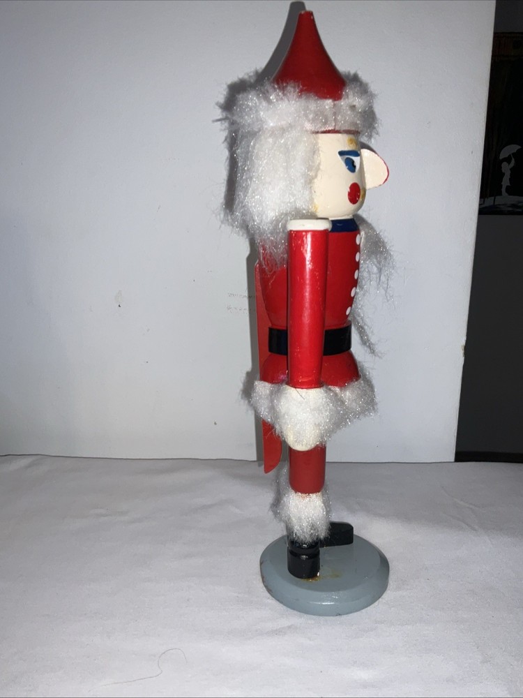 Vtg Nut Cracker Santa Claus 14” Christmas READ