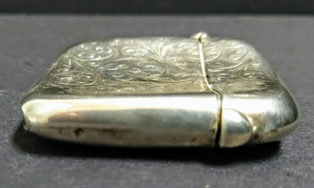 Edwardian Silver Vesta Case, Birmingham 1906