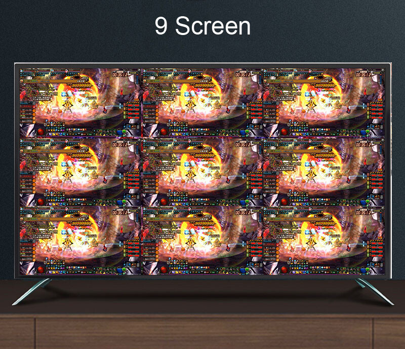 4K 9x1 HDMI Quad Multi-viewer 9 Channel Seamless Switch Screen Splitter Divider