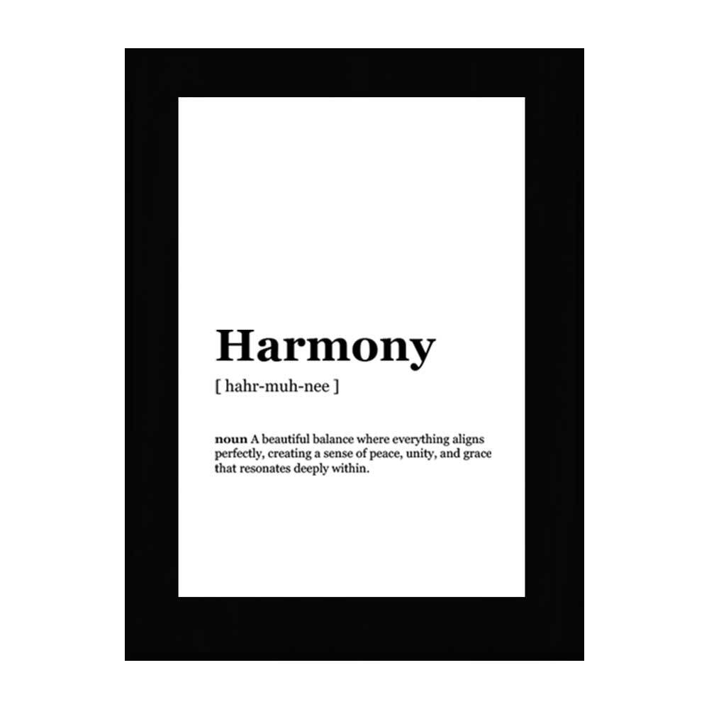Harmony Dictionary Definition Decorative Wall Plaque With Easel Acrylic Stand