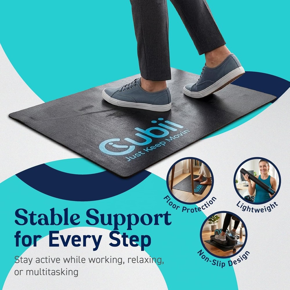 Cubii Anti Slip Mat Under Desk Elliptical Accessory