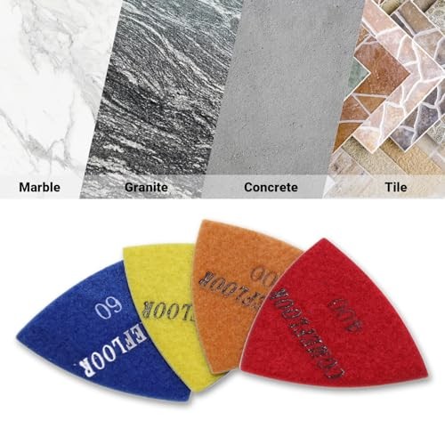 Triangular Diamond Polishing Pads for Corner Edge, Electroplated Sanding 400#