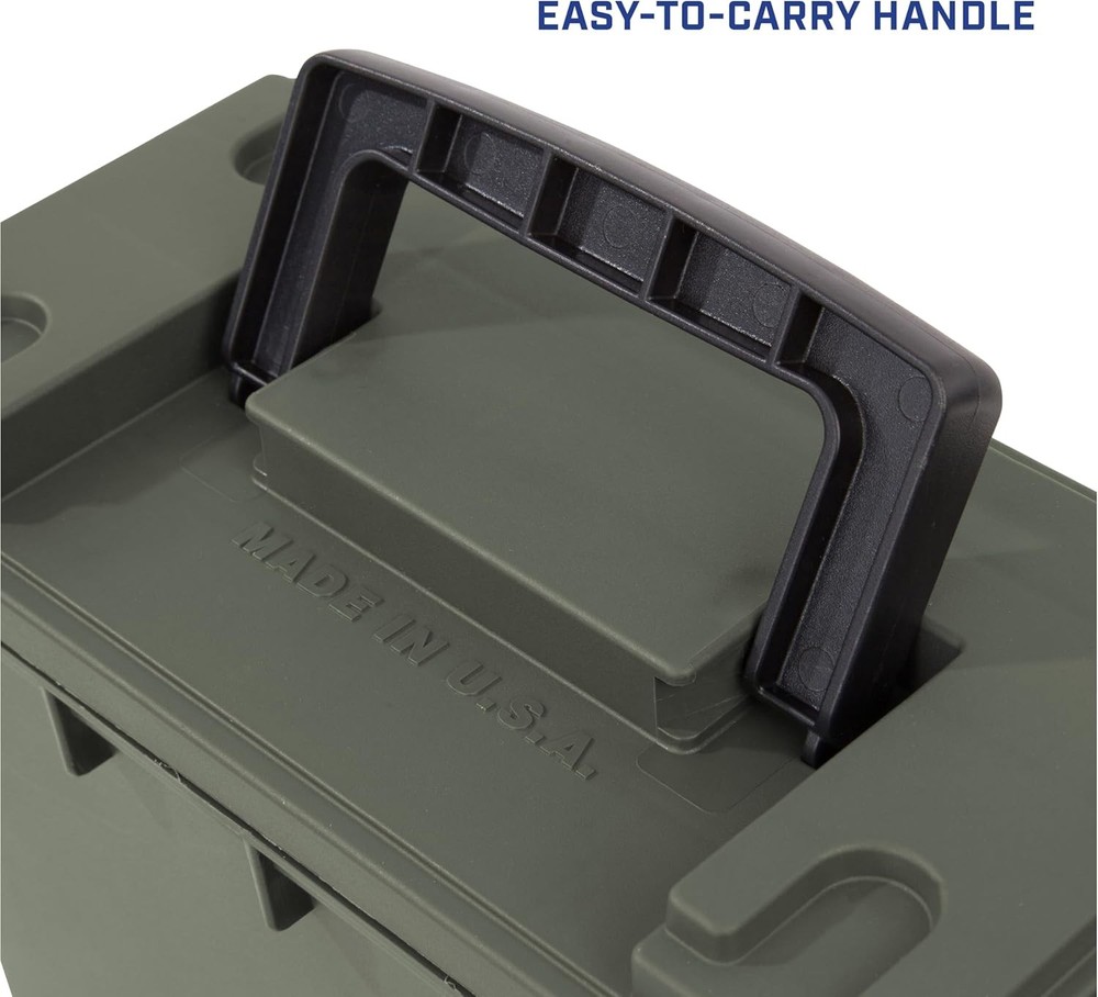 Sheffield 12626 Ammo Storage Box, Stackable .30 Cal Field Boxes, 0.30, Green