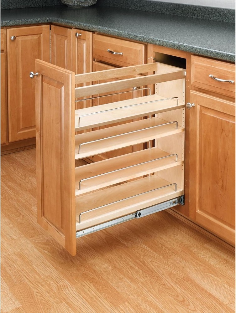 Rev-A-Shelf 8" Pullout Kitchen Cabinet Storage Organizer 448-BC-8C