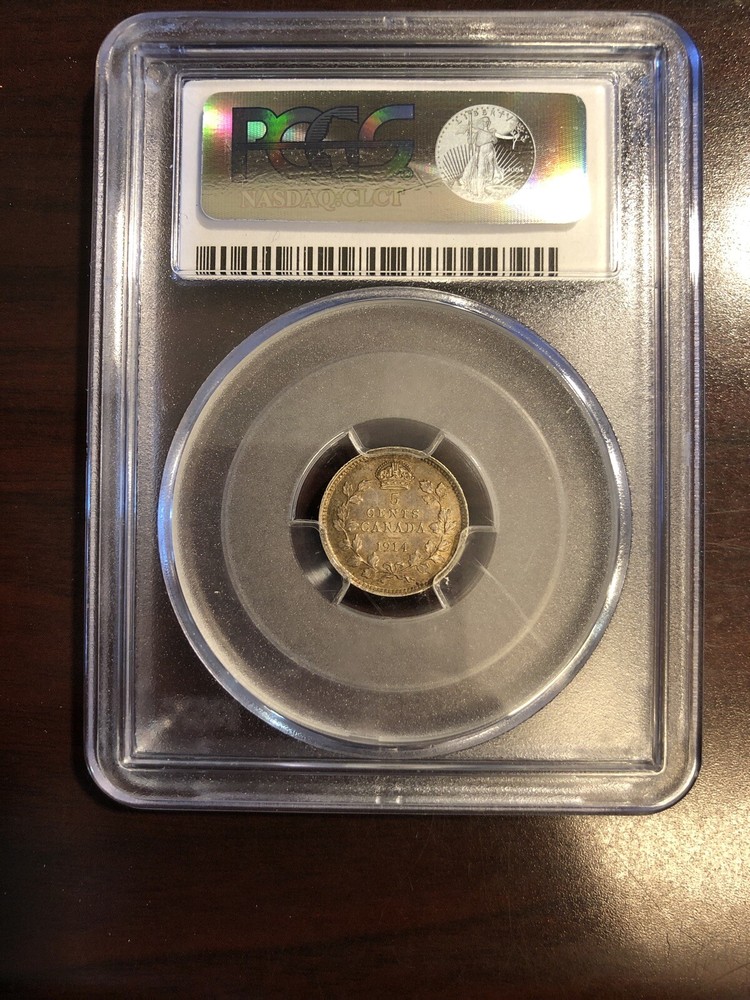 1914 Canada 5C AU55 PCGS (SB11:I)