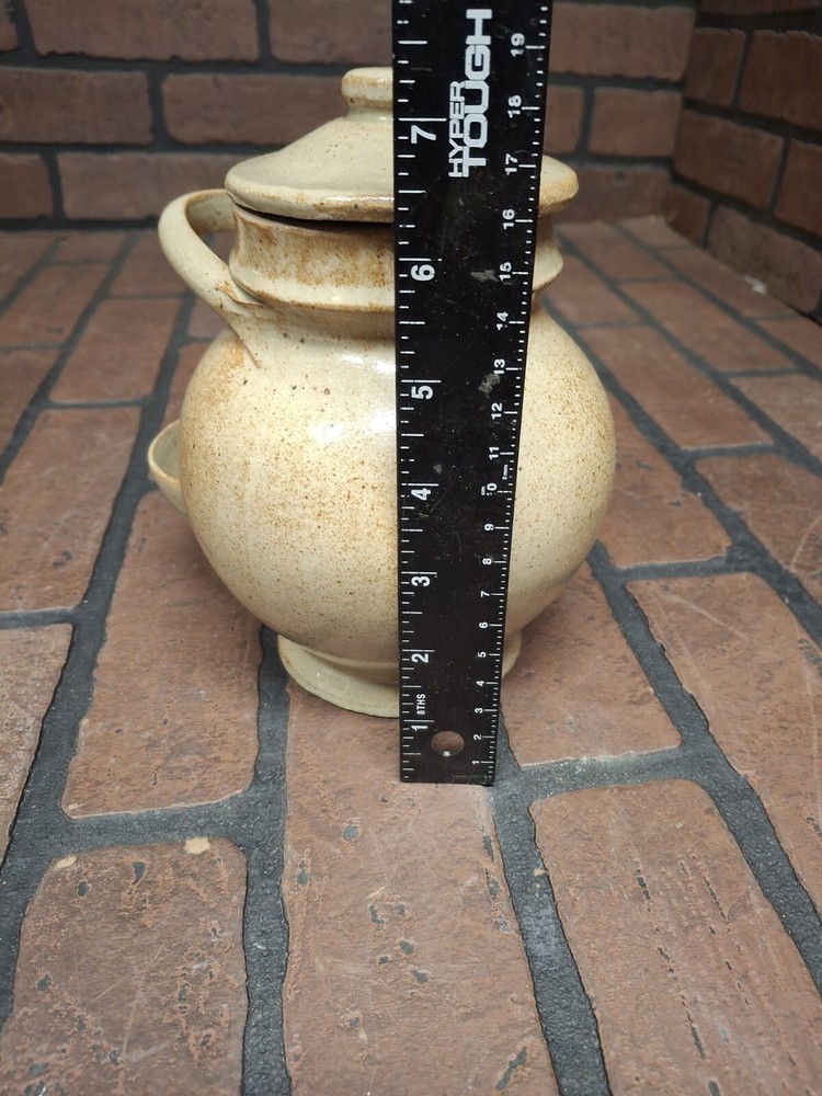 Vintage Etain Veritable Stoneware Olive Container