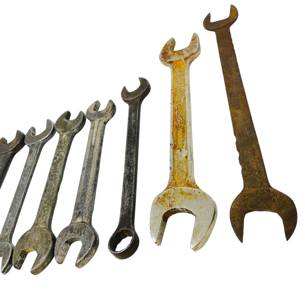 9 Pcs Assorted Chrome Alloy 1330 Open End Wrench Set