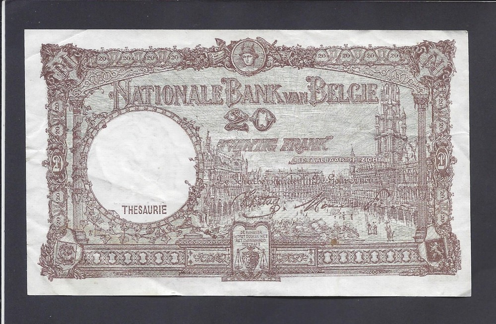 BELGIUM - 20 FRANCS 1944 @ @