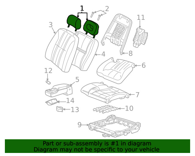 Genuine GM Headrest 12458680