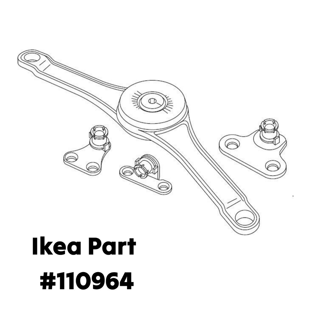 Original IKEA AKURUM Horizontal Hinge Bracket (Part #110964)