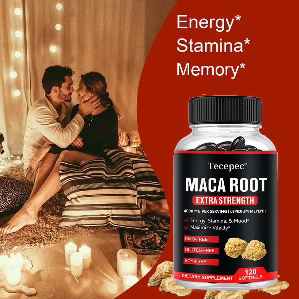 Organic Maca Root Capsules | 4000mg | Peruvian Maca Extract for Men & Women
