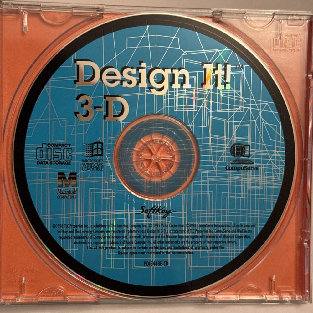 Design It Software PC CD-ROM Windows 3.1/95 1996