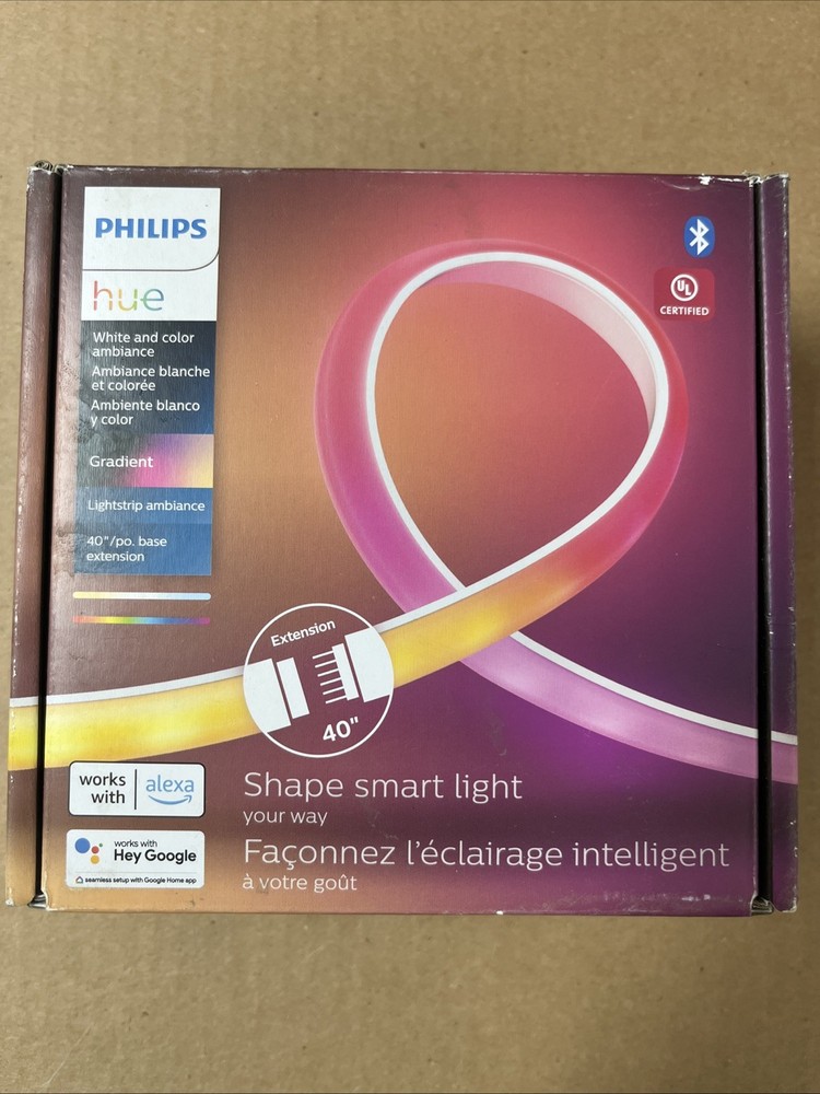 Philips Hue 3.3 ft. LED Smart Gradient Color Changing Strip Light Extension