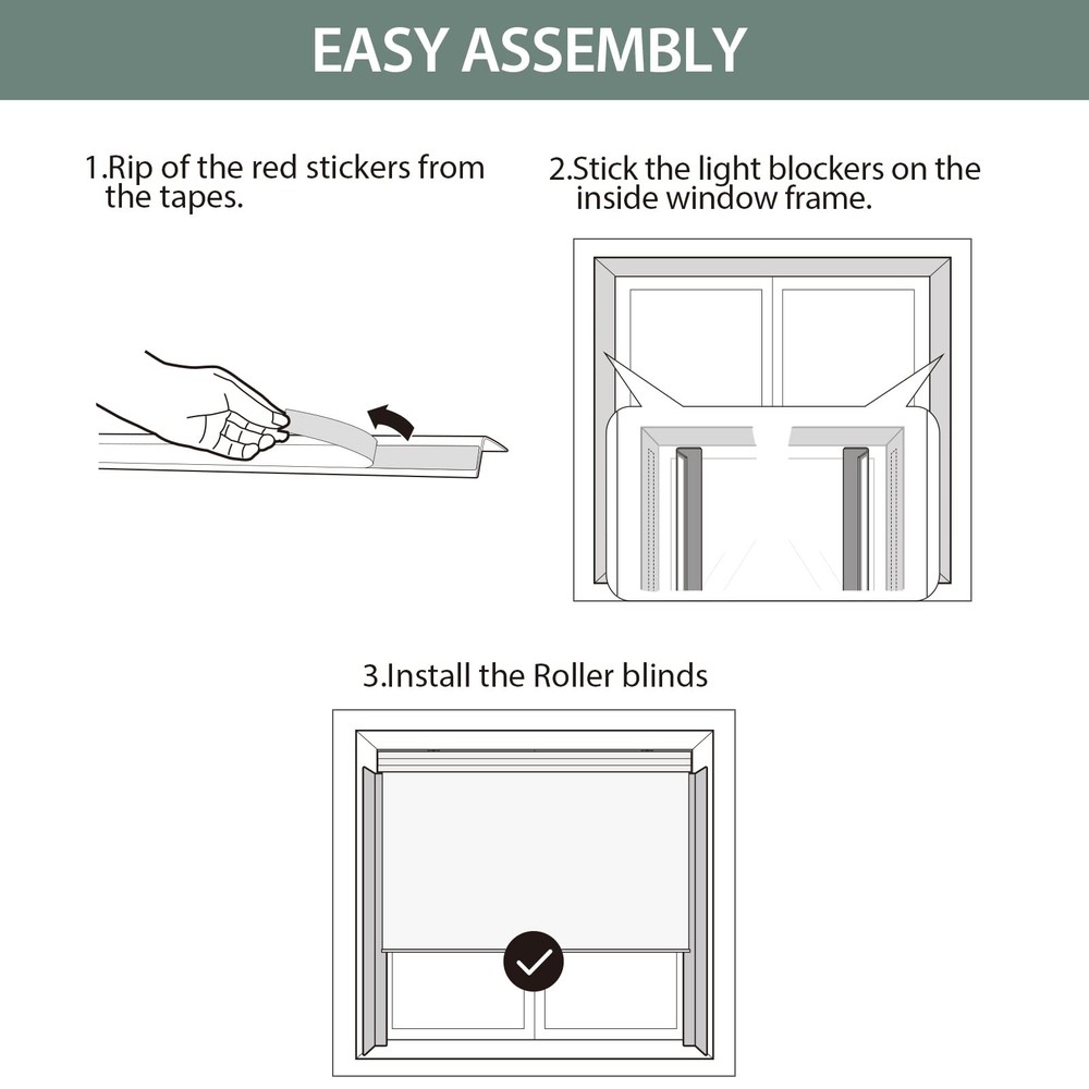 Roller Light Blockers Widened Version (Black)