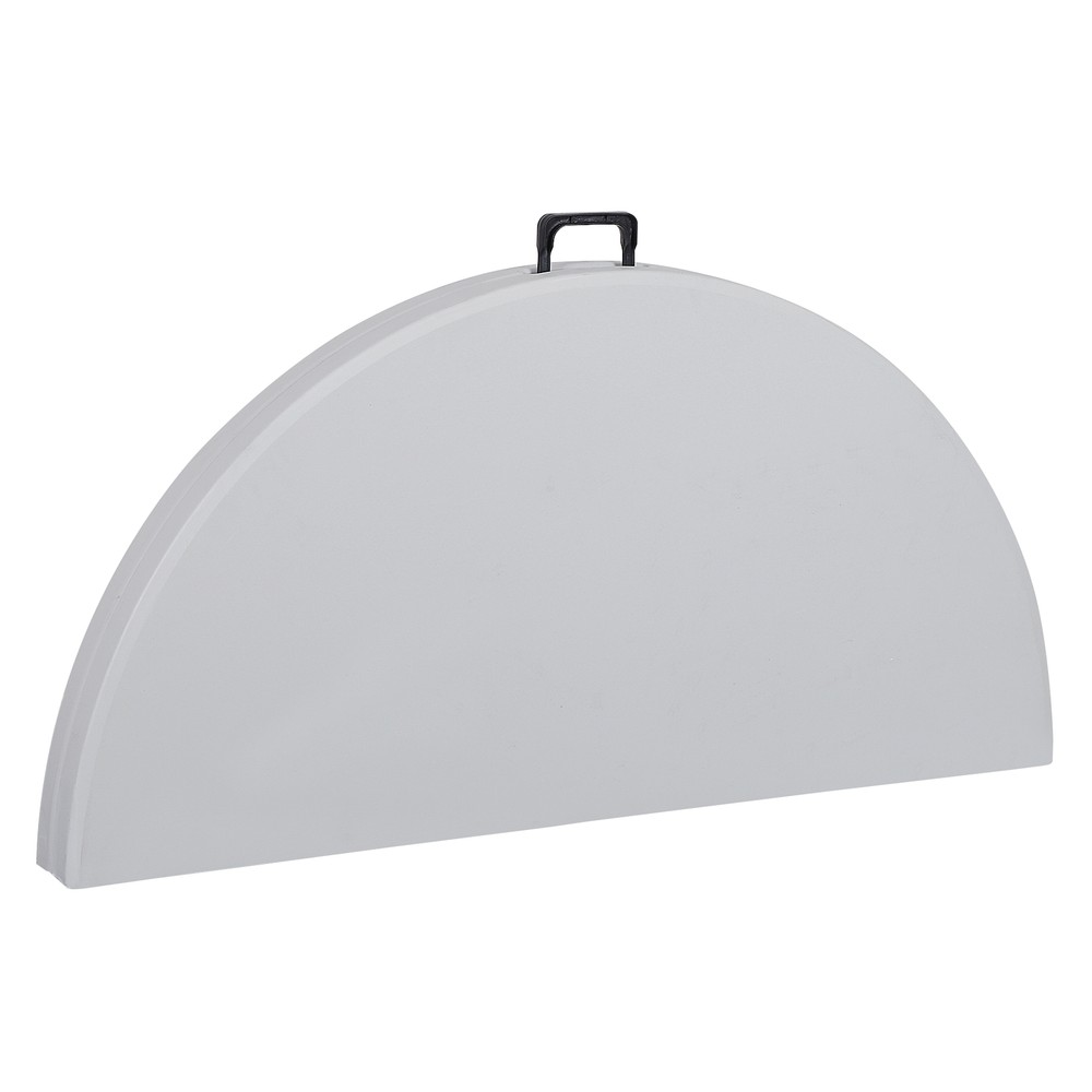 2PCS 4' Round Bi-Folding Camping Table Plastic Dining Card Table Kitchen Outdoor
