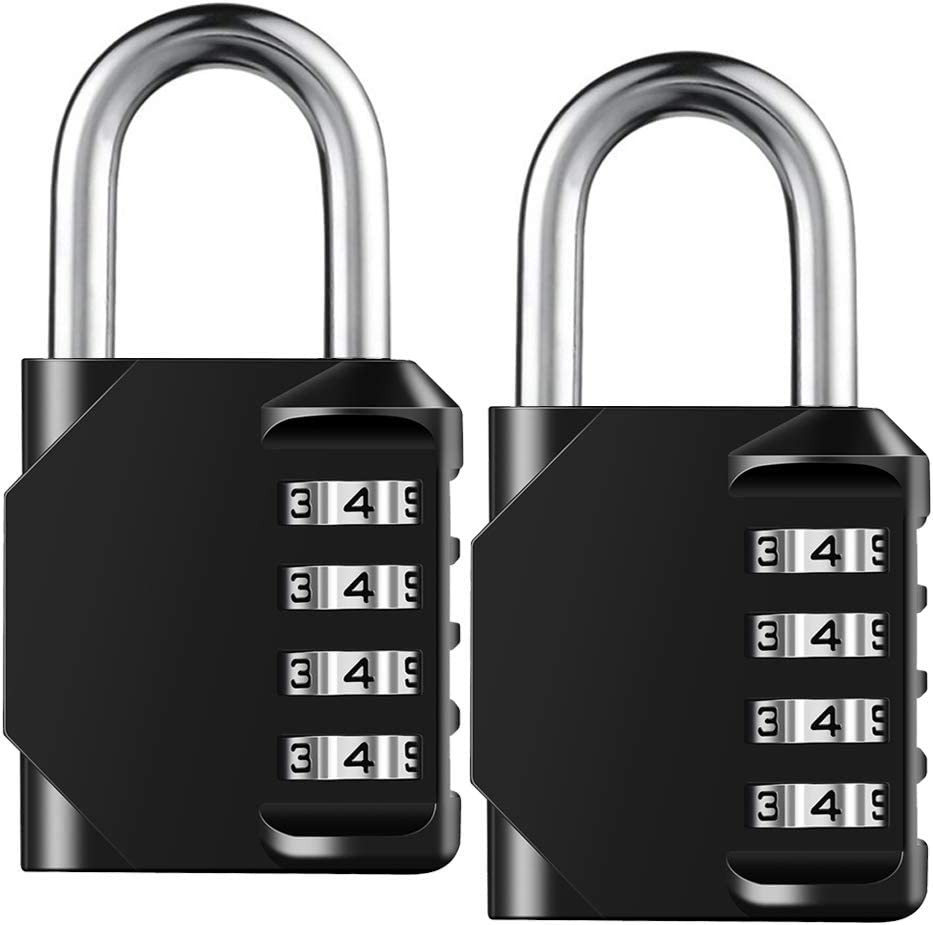 Combination Lock Resettable 4 Digit Padlock with Combination,  Waterproof