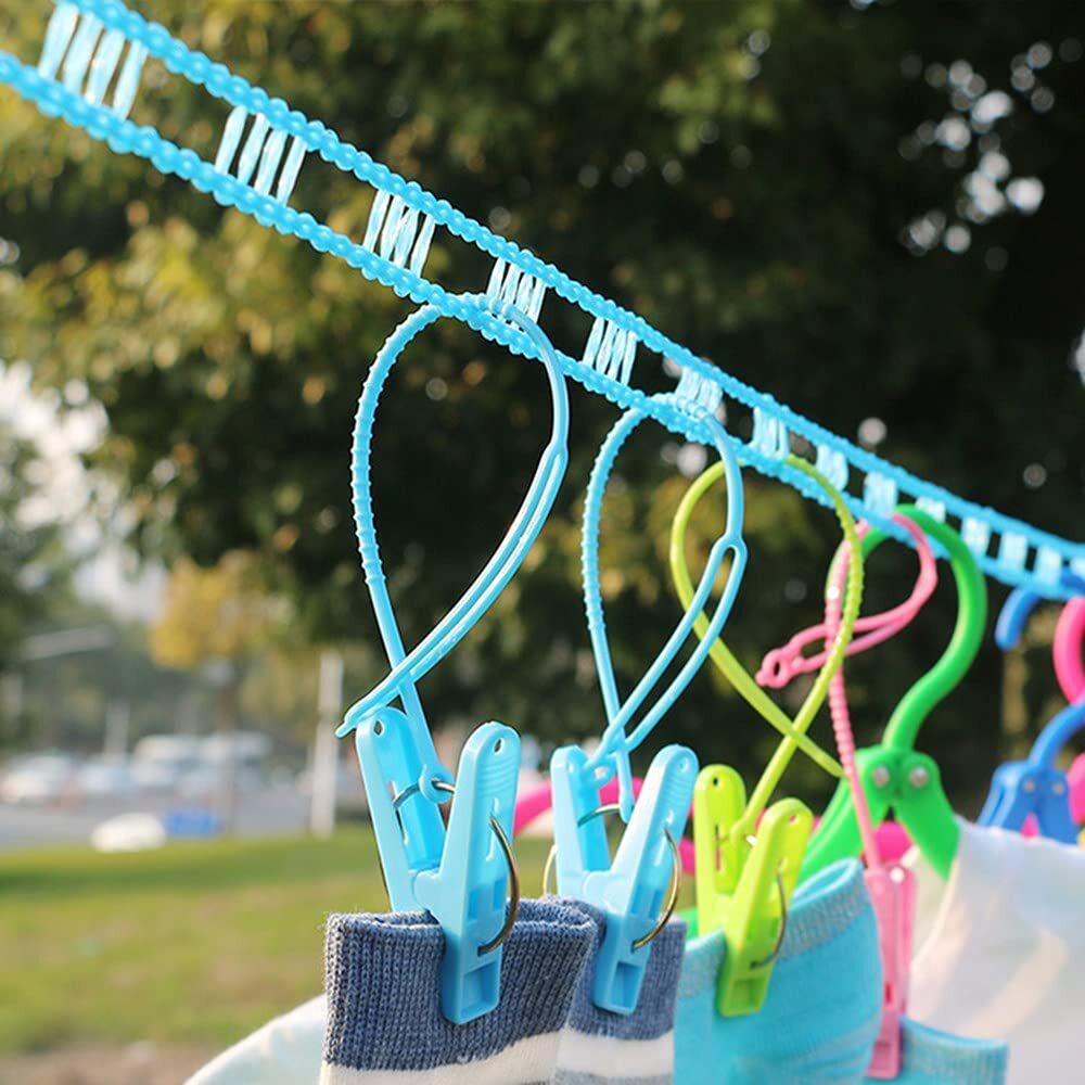 3 Pack Portable Windproof Clothesline Clothes Drying Rope for Camping Travel