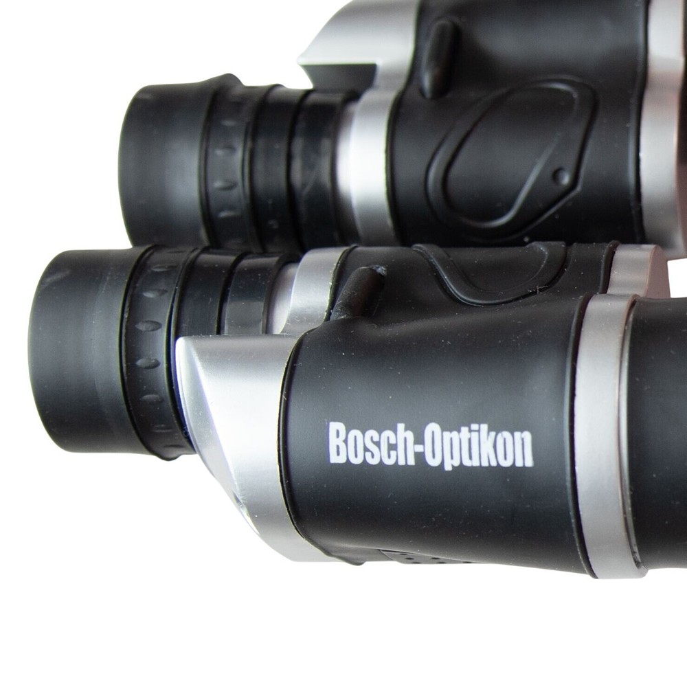 Compact Bosch-Optikon Binoculars With Rubber Grips & Silver Accents