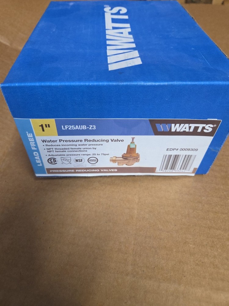 Watts 1-in Brass Water Pressure Reducing Valve (LF25AUB-Z3) NEW in Box