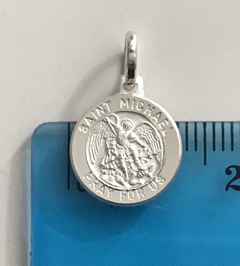 925 Silver Saint Michael Necklace / Cadena Plata San Miguel Proteccion - P113