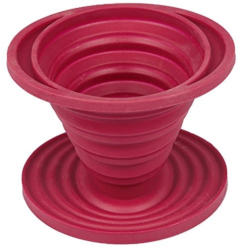 SlickDrip- Collapsible, Reusable Silicone Coffee Dripper- Filter Cone- Easy