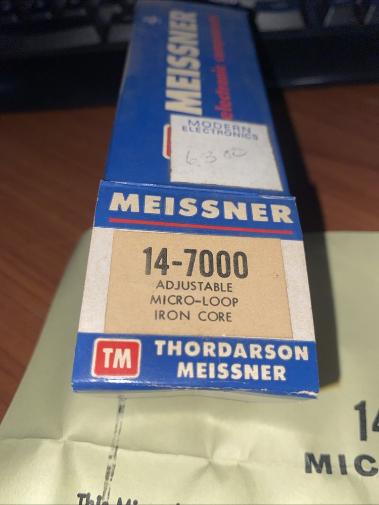 Meissner 14-7000 Adjustable Micro-Loop Oscillator Coil Iron Core NOS