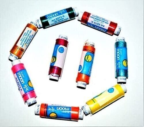 Polyester Thread Spoon Spun Sewing Assorted Multi Color Threads 147 Yard- 100pcs